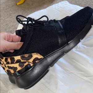 BRAND NEW Michael Kors Black Leopard Sneakers